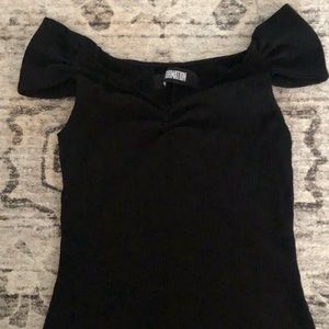 Reformation - black cap sleeve top XS